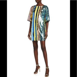 NWT One33Social Stripe Sequin Shift Minidress